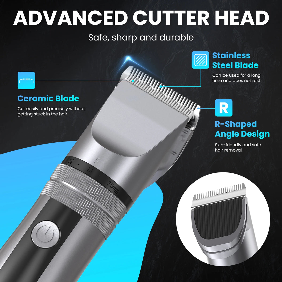 Tondeuse à cheveux USB-C réglable – CLEVI Paris