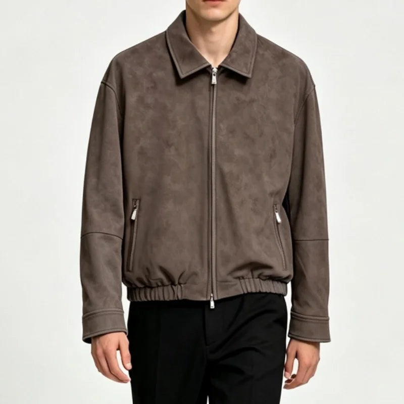 Veste homme effet daim à revers – CLEVI Paris