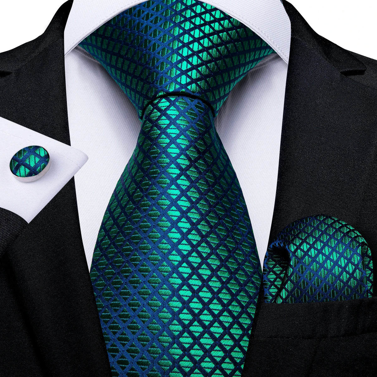 Coffret cravate homme à pois, pochette et boutons – CLEVI Paris