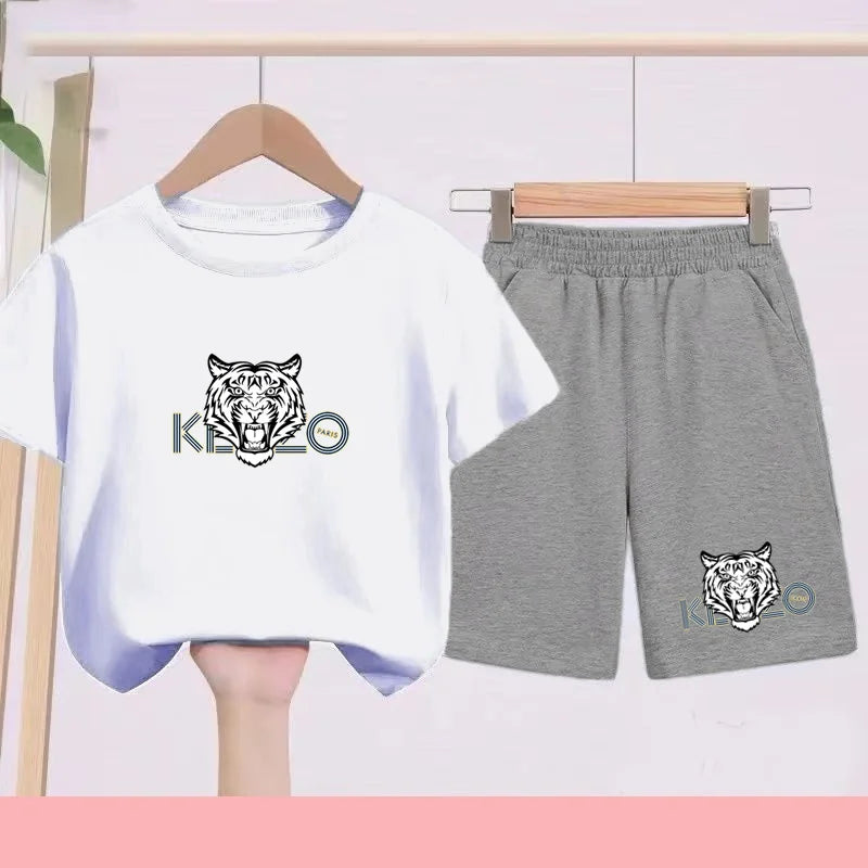 Ensemble enfant imprimé à col rond – CLEVI Paris