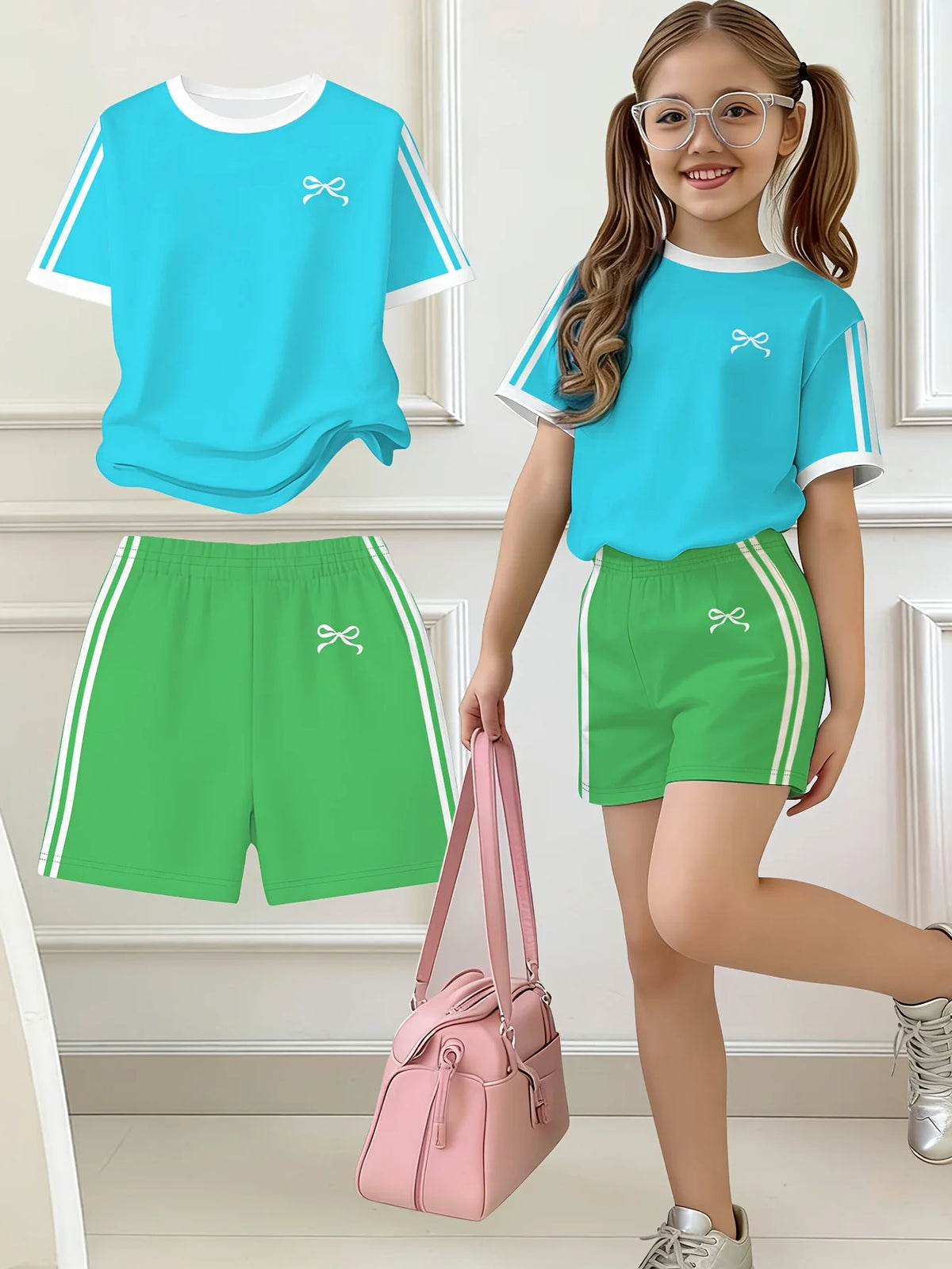 Ensemble enfant t-shirt et short imprimé – CLEVI Paris