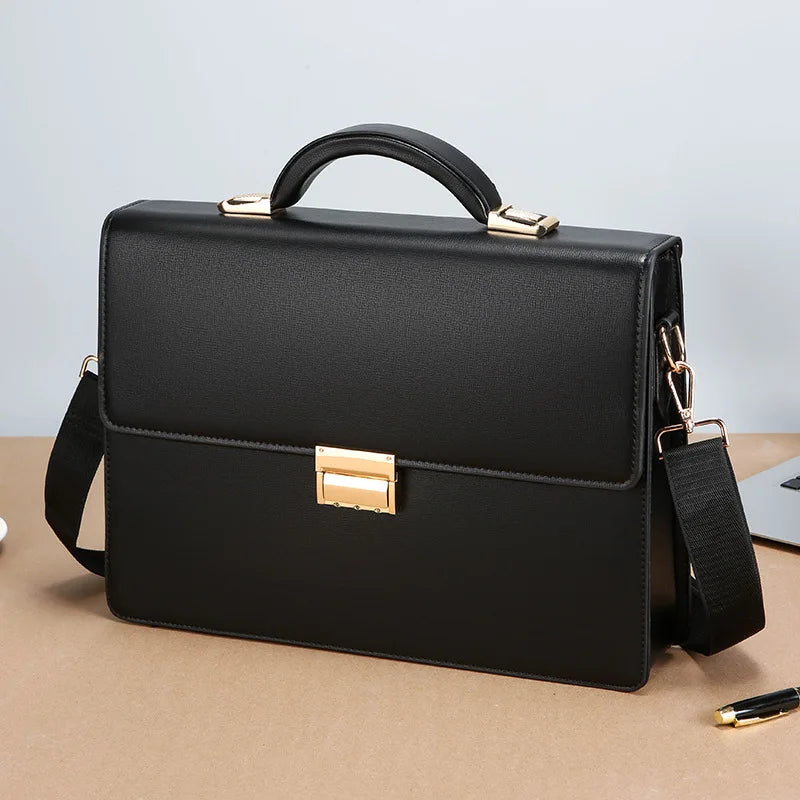 Serviette Homme PU Serrure À Code Grande Capacité Documents 38cm – CLEVI Paris