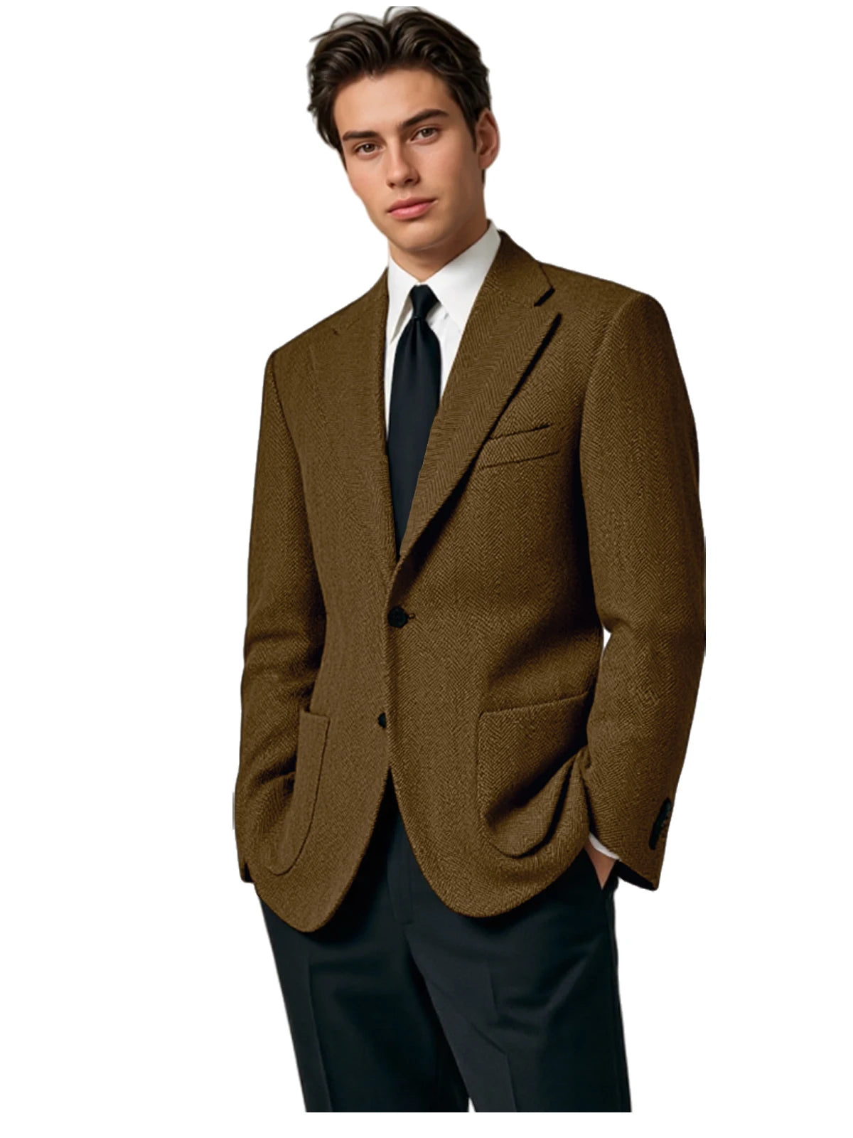 Blazer homme en tweed à chevrons – CLEVI Paris