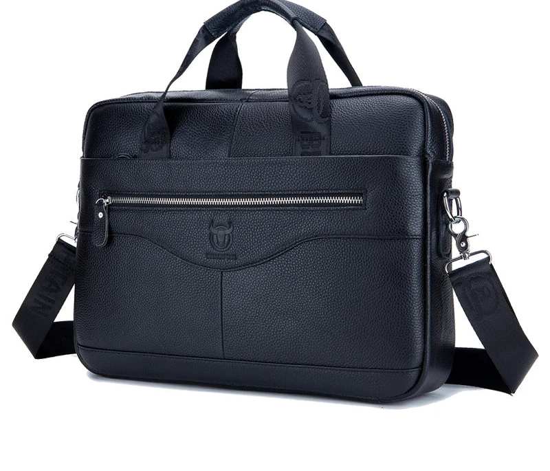 Serviette Homme Cuir Vache 1ère Couche Business Laptop 14" – CLEVI Paris