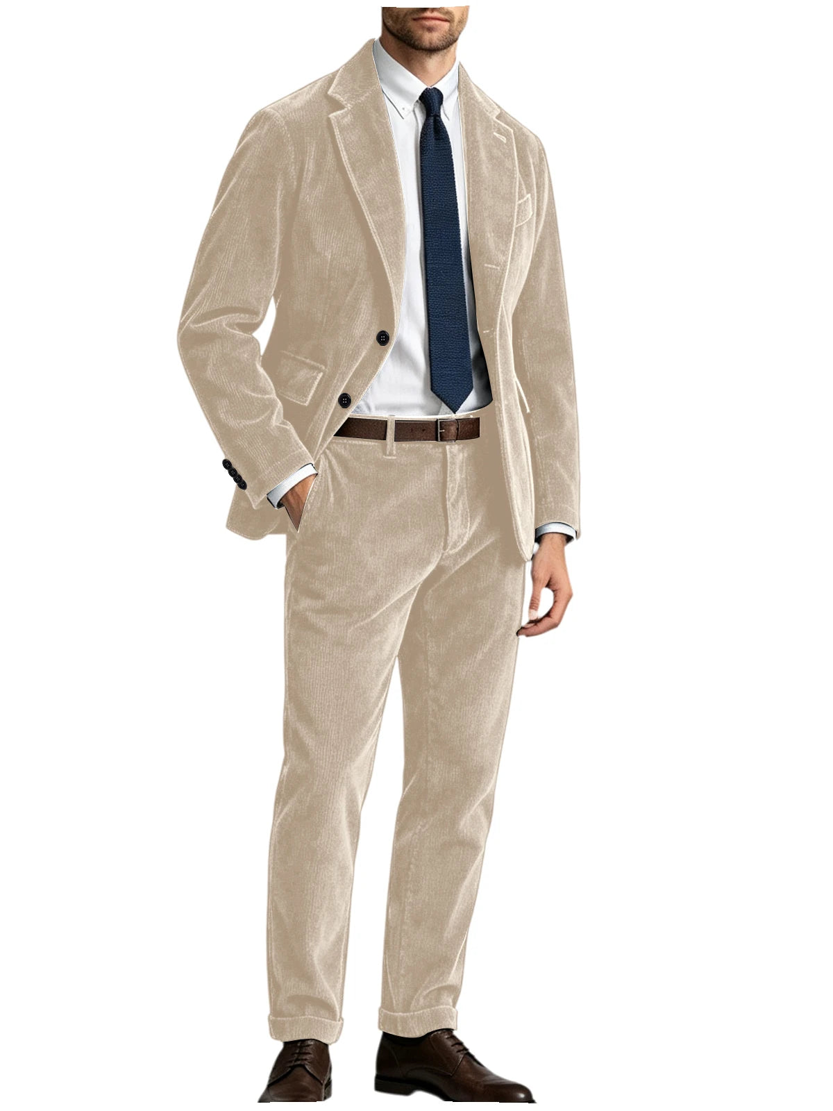 Costume homme 2 pièces en velours côtelé – CLEVI Paris