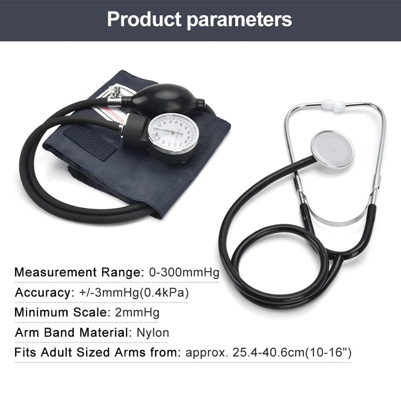 Tensiomètre Manuel Bras Anéroïde + Stéthoscope – CLEVI Paris
