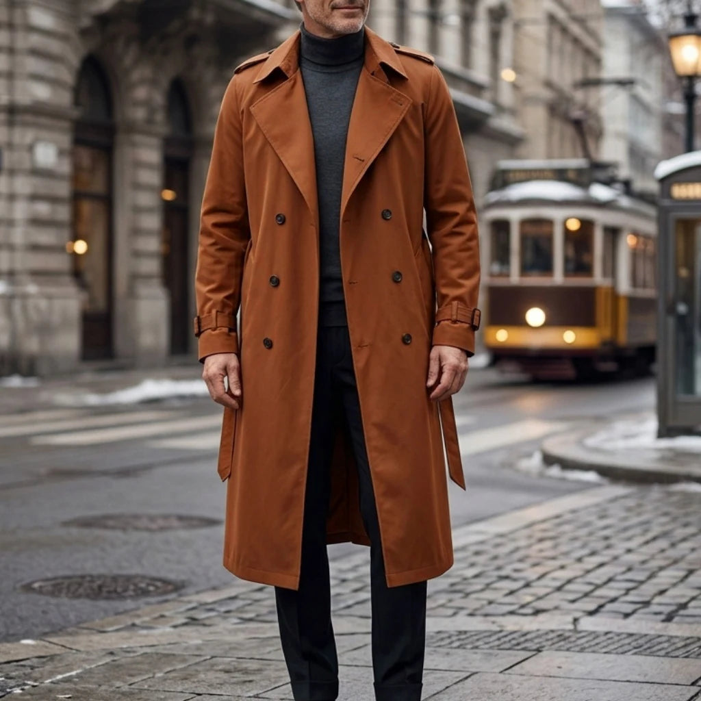 Pardessus Homme Long Ceinturé – CLEVI Paris