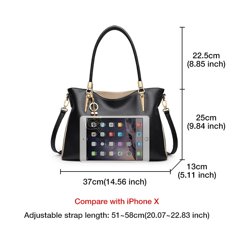 Sac Cabas Cuir Fendu Grande Capacité Femme Bureau – CLEVI Paris