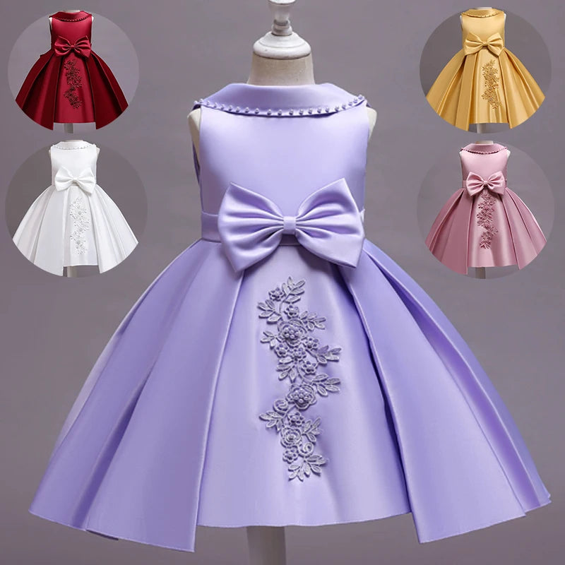 Robe princesse fille de cérémonie à fleurs – CLEVI Paris