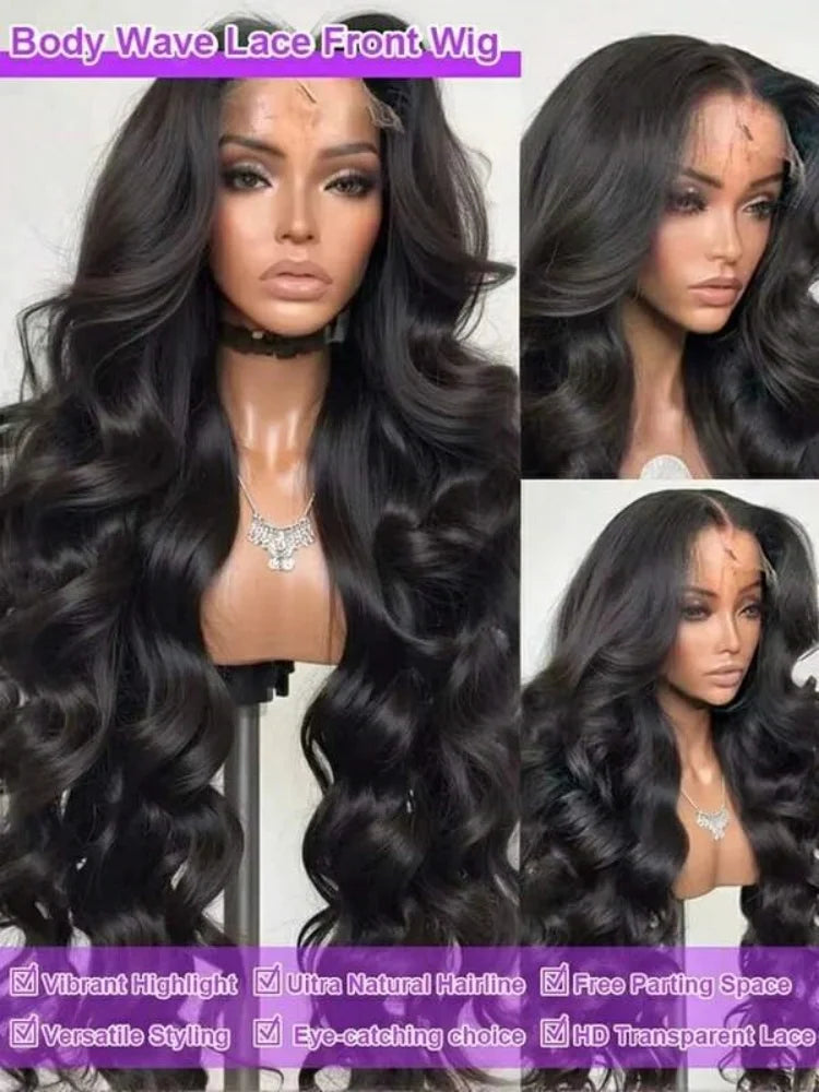 Perruque Body Wave Cheveux Humains HD Lace Glueless 250% Densité Remy Hair Brésiliens – CLEVI Paris