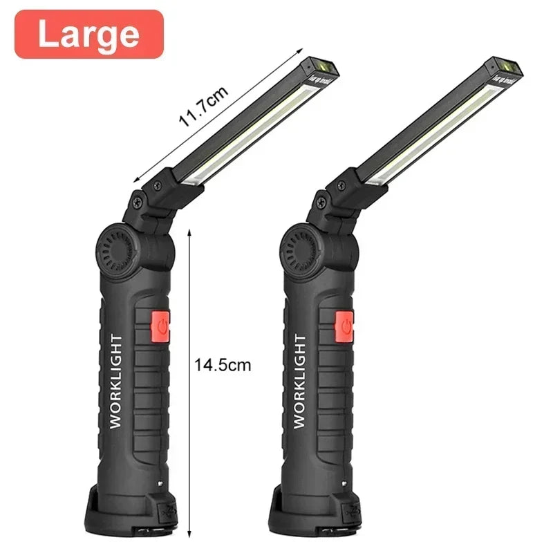 Lampe Travail COB LED USB Rechargeable Crochet Magnétique – CLEVI Paris