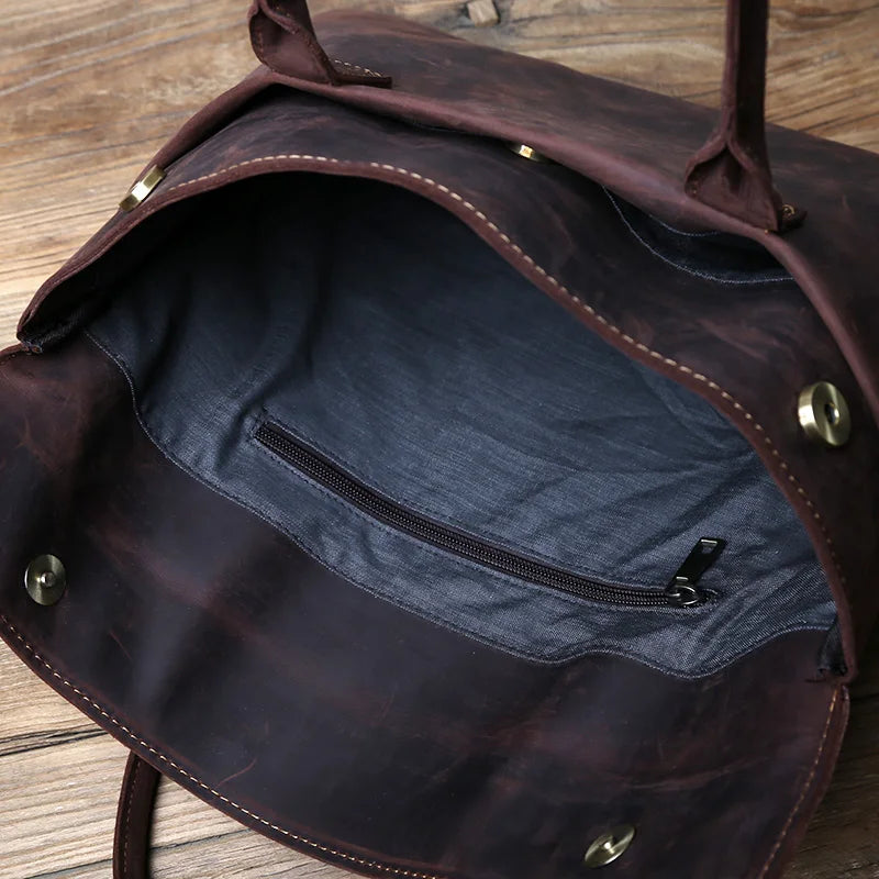 Serviette Homme Cuir Vache Rétro Laptop 15"/16" – CLEVI Paris
