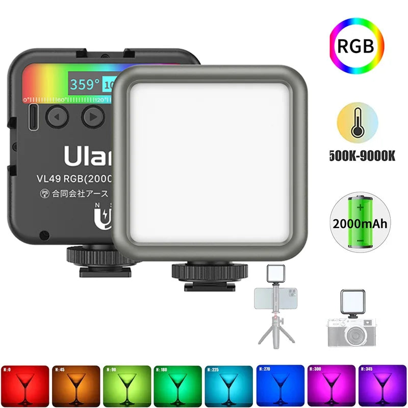 Mini lampe LED Ulanzi VL49, versions et kits – CLEVI Paris