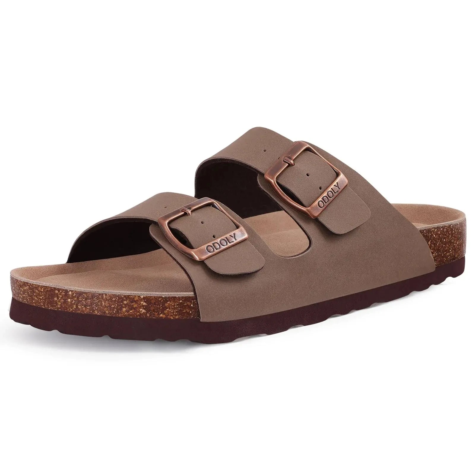 Mules Suède Boucle Métal Semelle Liège Soutien de Voûte | Mixte EU 36-46