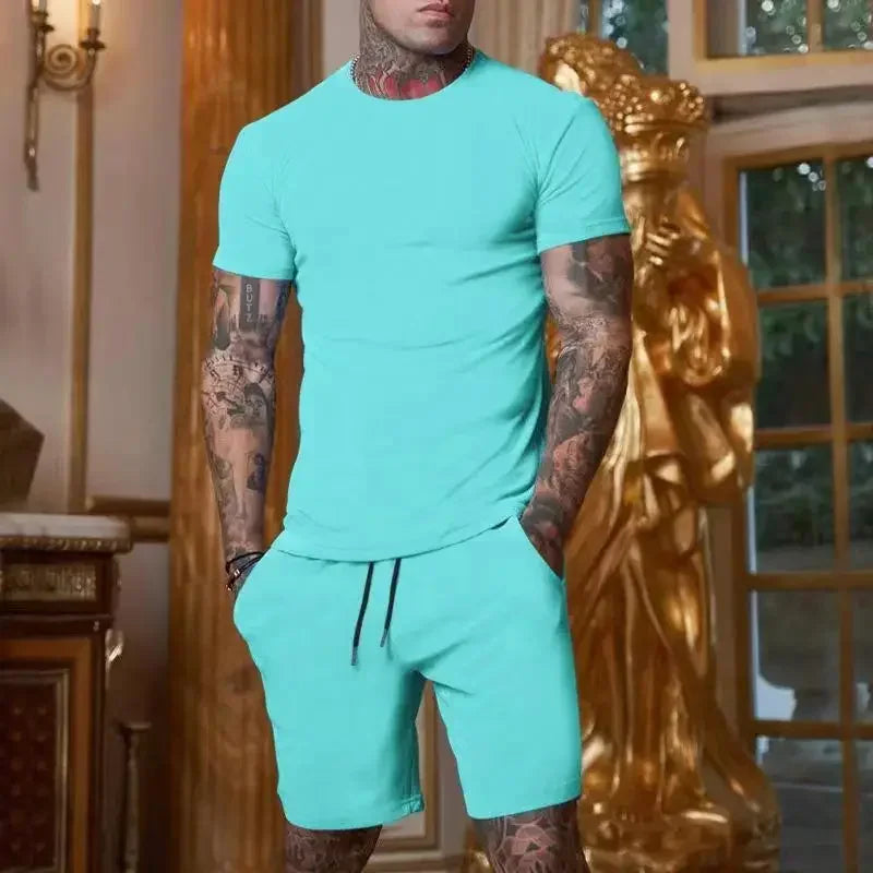 Ensemble homme t-shirt et short en polyester – CLEVI Paris