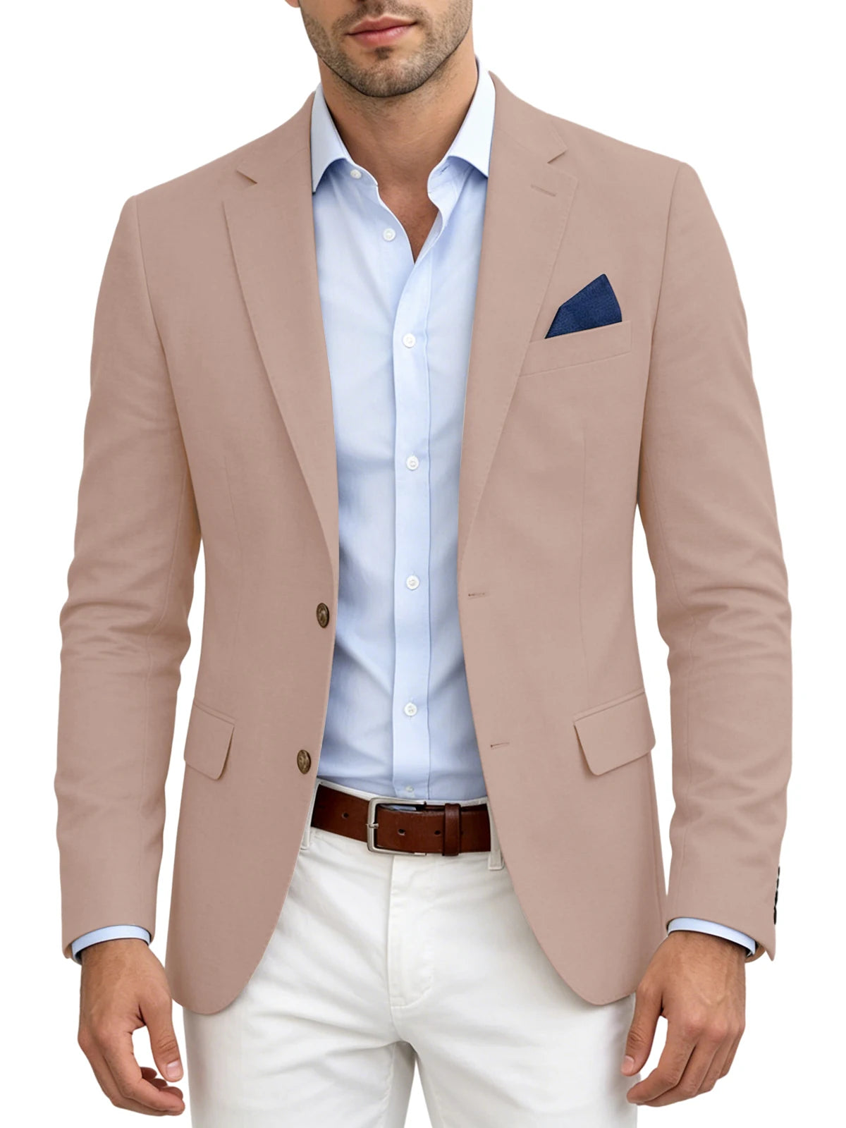 Blazer homme en lin mélangé, 2 boutons – CLEVI Paris