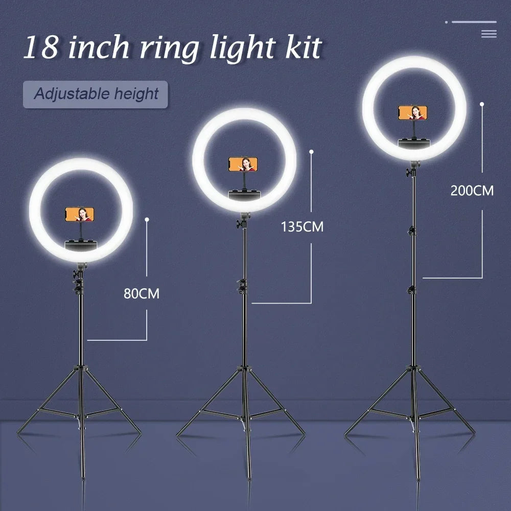 Anneau LED SH 18 pouces et supports au choix – CLEVI Paris