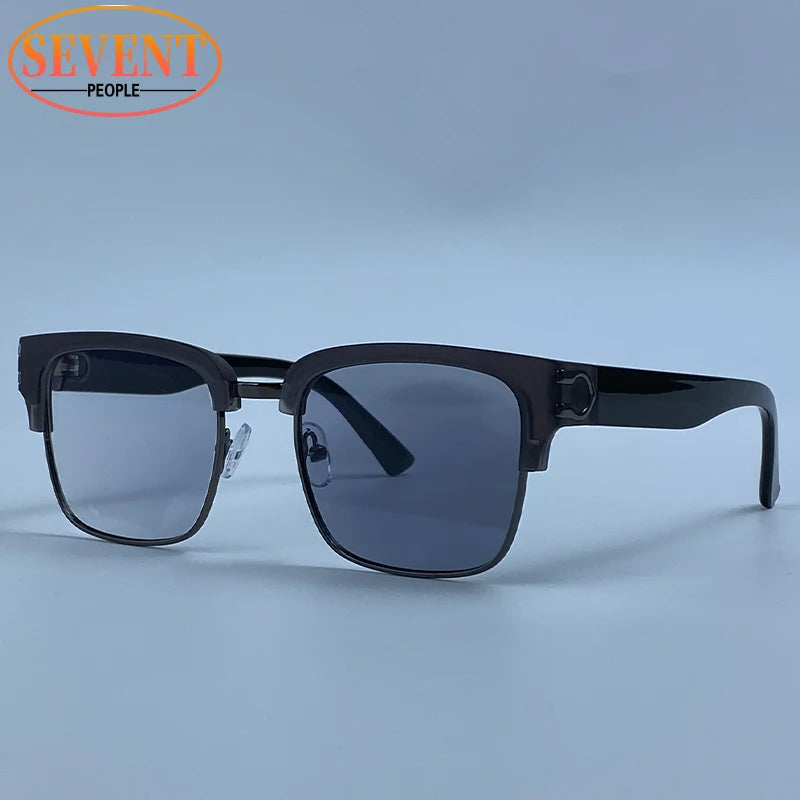 Lunettes de Soleil Carrées Photochromiques Dégradé UV400 Vintage Homme – CLEVI Paris