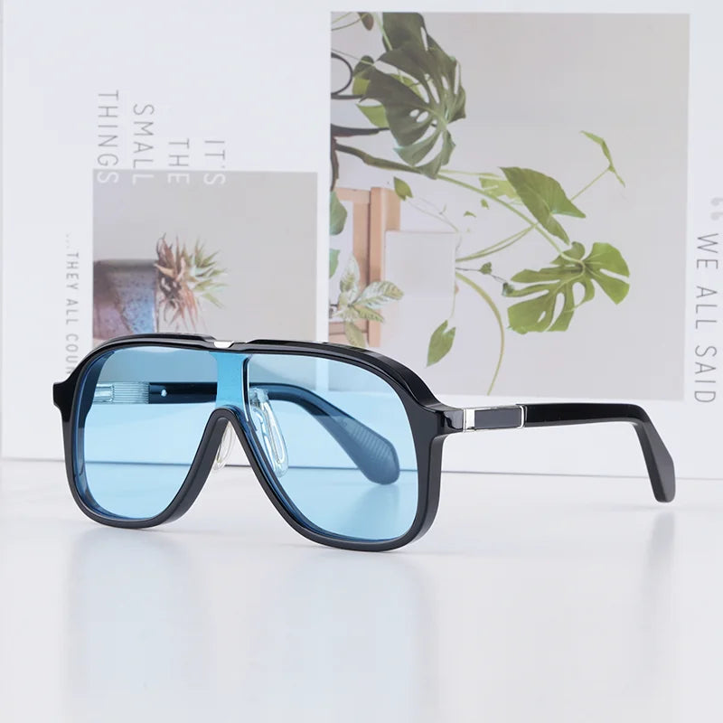 Lunettes de Soleil Aviateur Acétate Luxe UV400 Qualité Supérieure Homme – CLEVI Paris