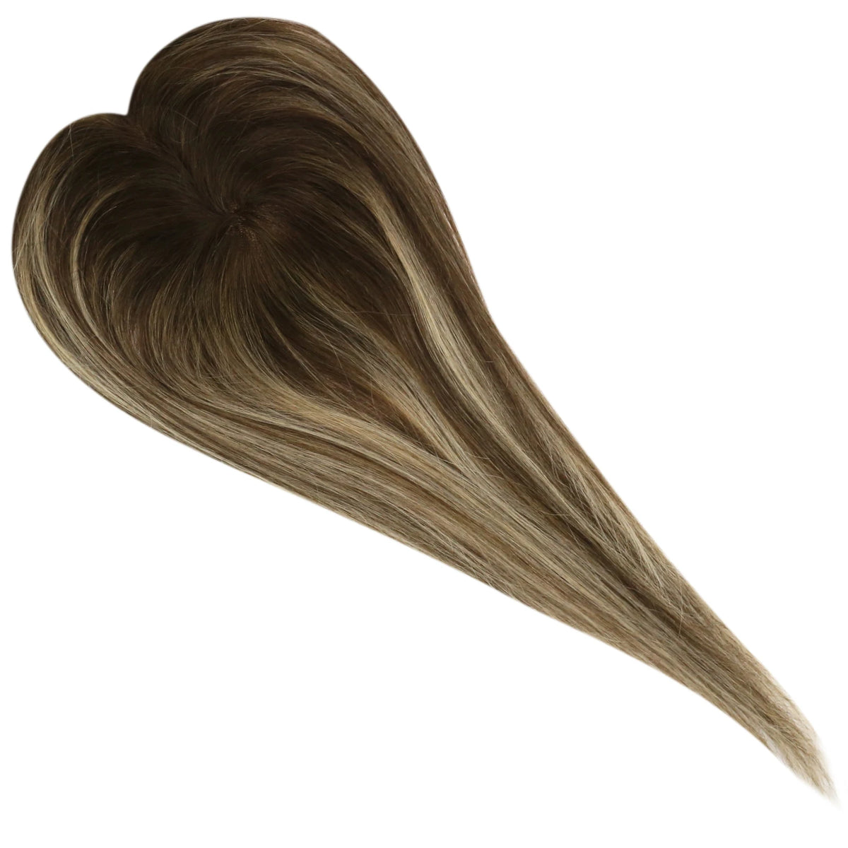 Topper Capillaire 100% Cheveux Humains Remy – Base Mono 13x13cm avec 4 Clips – CLEVI Paris