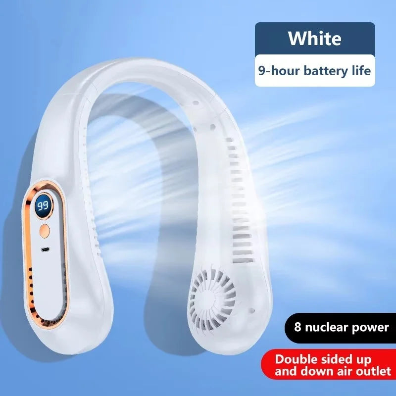 Ventilateur de cou rechargeable 8000 mAh sans lame – CLEVI Paris