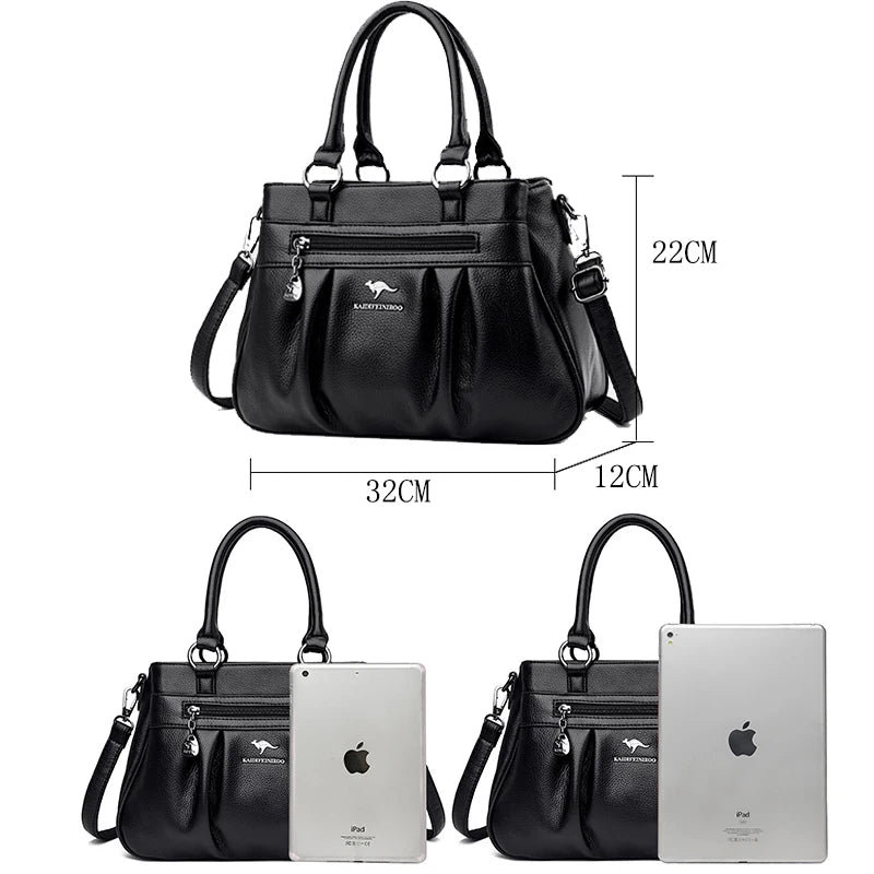 Sac fourre-tout femme à poches zippées – CLEVI Paris