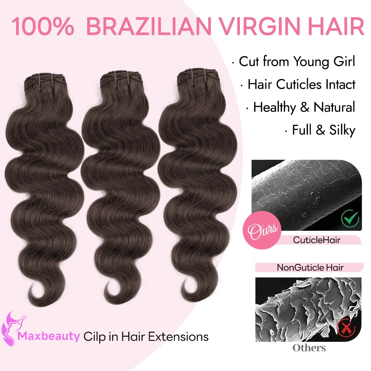 Extensions Clip-In Body Wave 8 Pcs Cheveux Remy – CLEVI Paris