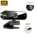 Webcam 4K 30fps Autofocus Cache Vie Privée Micro USB 2.0 Adaptateur USB-C – CLEVI Paris