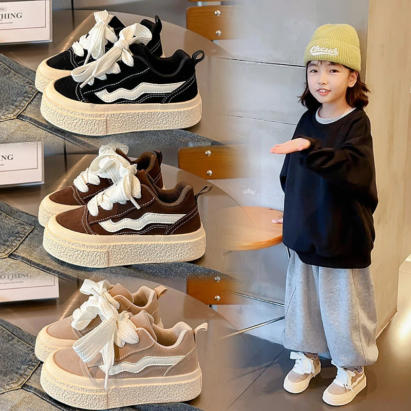 Baskets en toile rayées enfant unisexe – CLEVI Paris