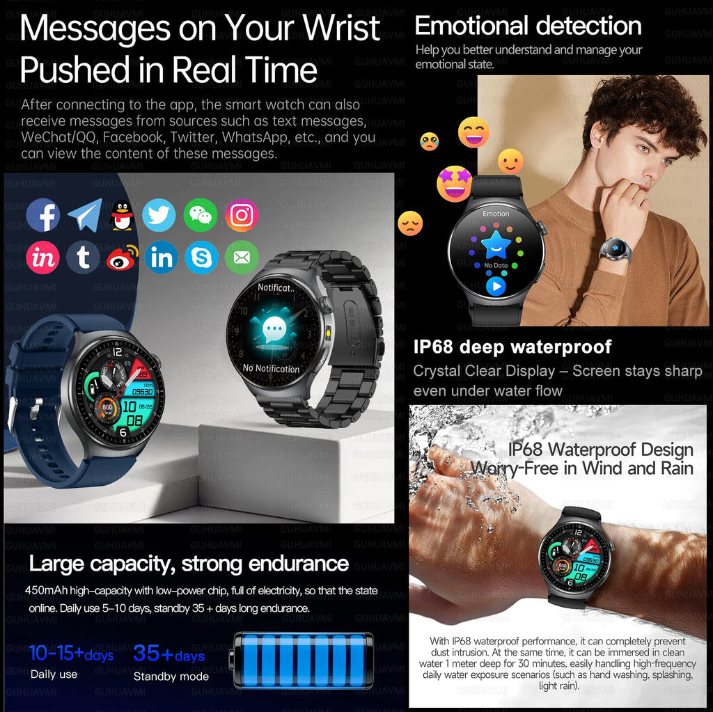 Montre connectée TK27 AMOLED 1,43″ – CLEVI Paris