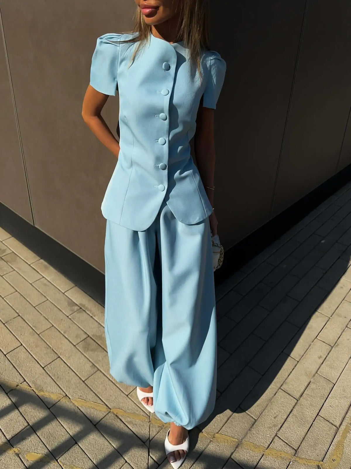Ensemble 2 pièces femme chemise et pantalon – CLEVI Paris