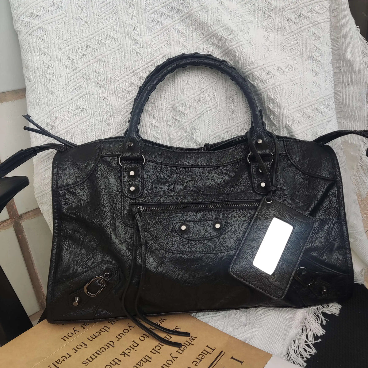 Sac À Main PU Grande Capacité Femme Style Vintage Automne – CLEVI Paris