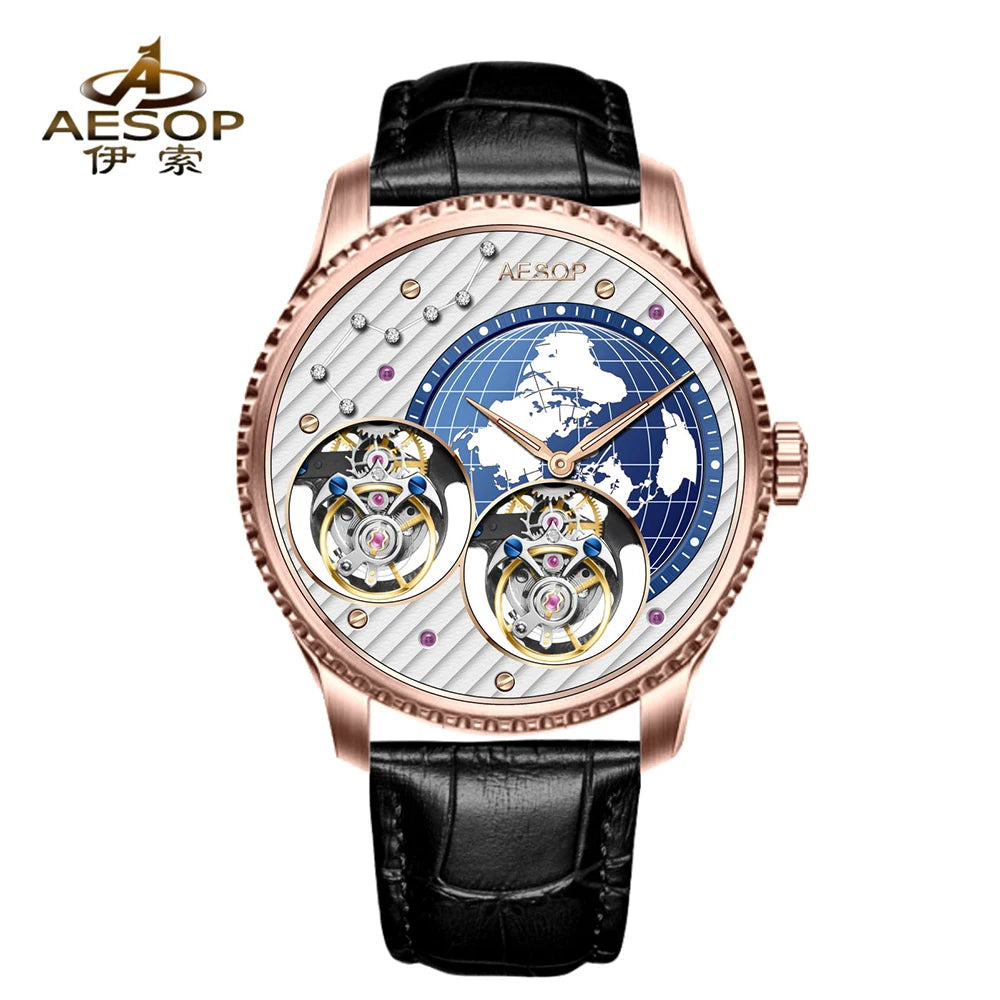Montre mécanique AESOP à cadran squelette – CLEVI Paris
