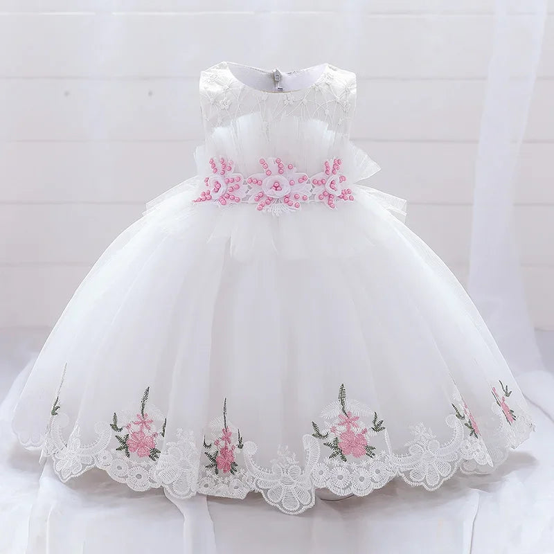 Robe cérémonie bébé fille à fleurs – CLEVI Paris