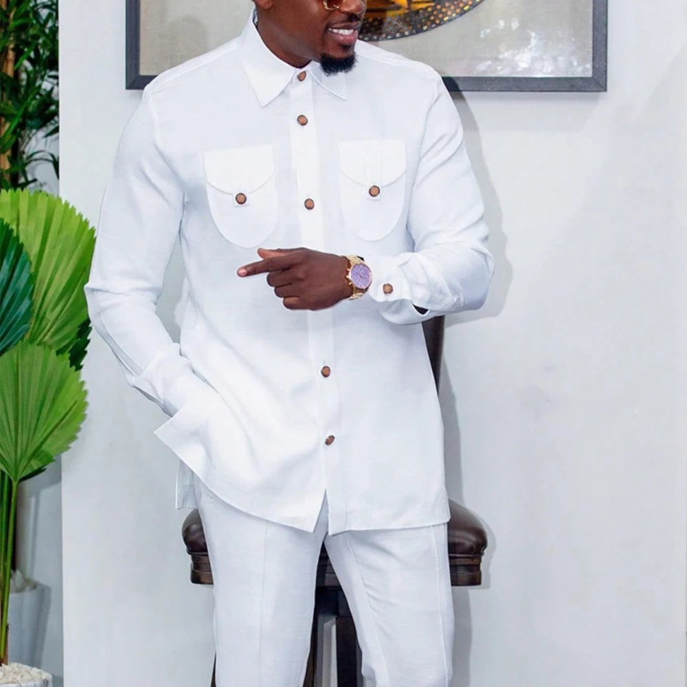 Ensemble 2 Pièces Style Africain Homme – CLEVI Paris