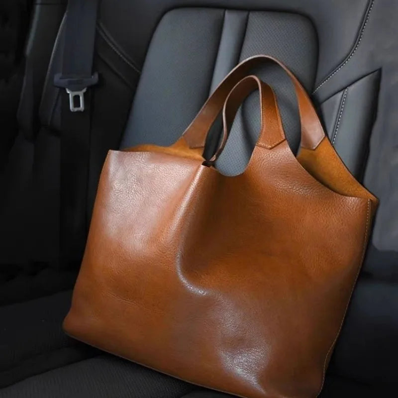 Cabas PU Matte Femme Grande Capacité Luxe Casual 2025 – CLEVI Paris