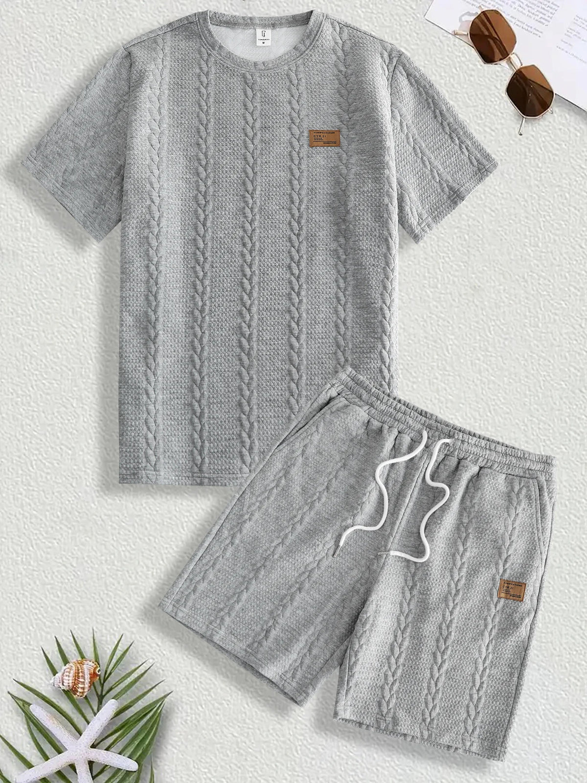 Ensemble homme t-shirt texturé et short ample – CLEVI Paris