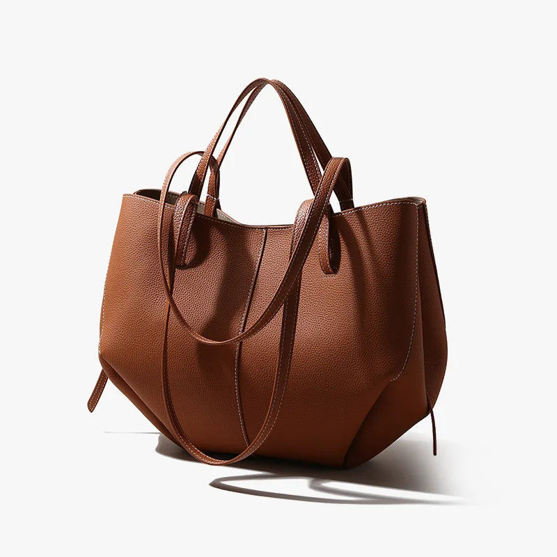 Sac fourre-tout femme en cuir véritable – CLEVI Paris