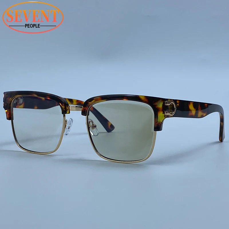 Lunettes de Soleil Carrées Photochromiques Dégradé UV400 Vintage Homme – CLEVI Paris