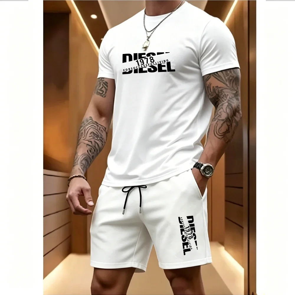 Ensemble homme imprimé, short taille élastique – CLEVI Paris
