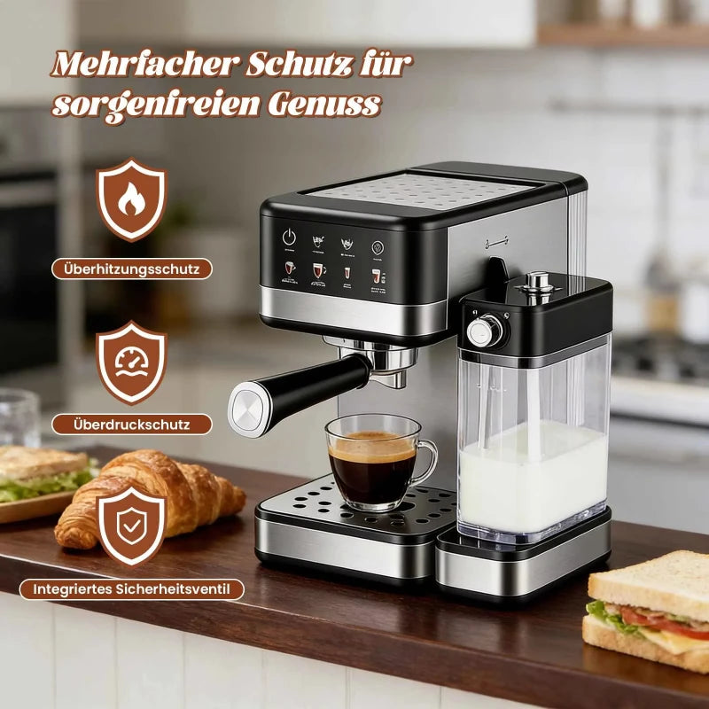 Machine expresso 20 bars avec lait auto – CLEVI Paris