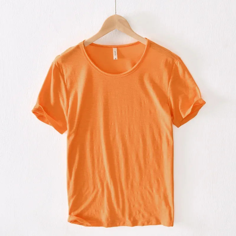 T-Shirt Homme Basique 100% Coton Col Rond Slim Fit Respirant Printemps Été M-3XL – CLEVI Paris