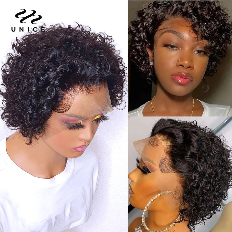 Perruque courte bouclée coupe pixie – CLEVI Paris