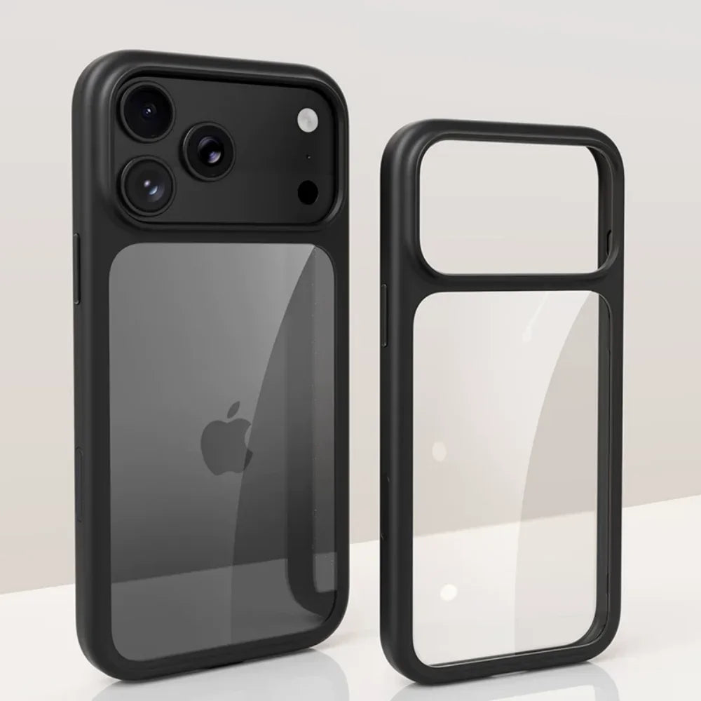 Coque transparente iPhone finition métal – CLEVI Paris
