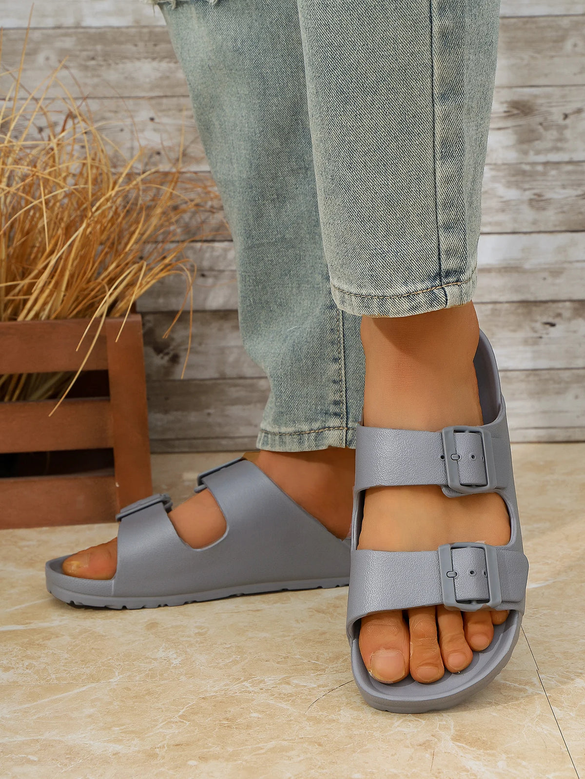 Mules unisexes en EVA à double bride – CLEVI Paris