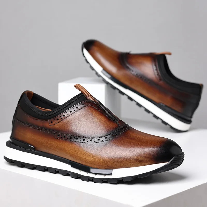 Chaussures homme en cuir à bout rond – CLEVI Paris