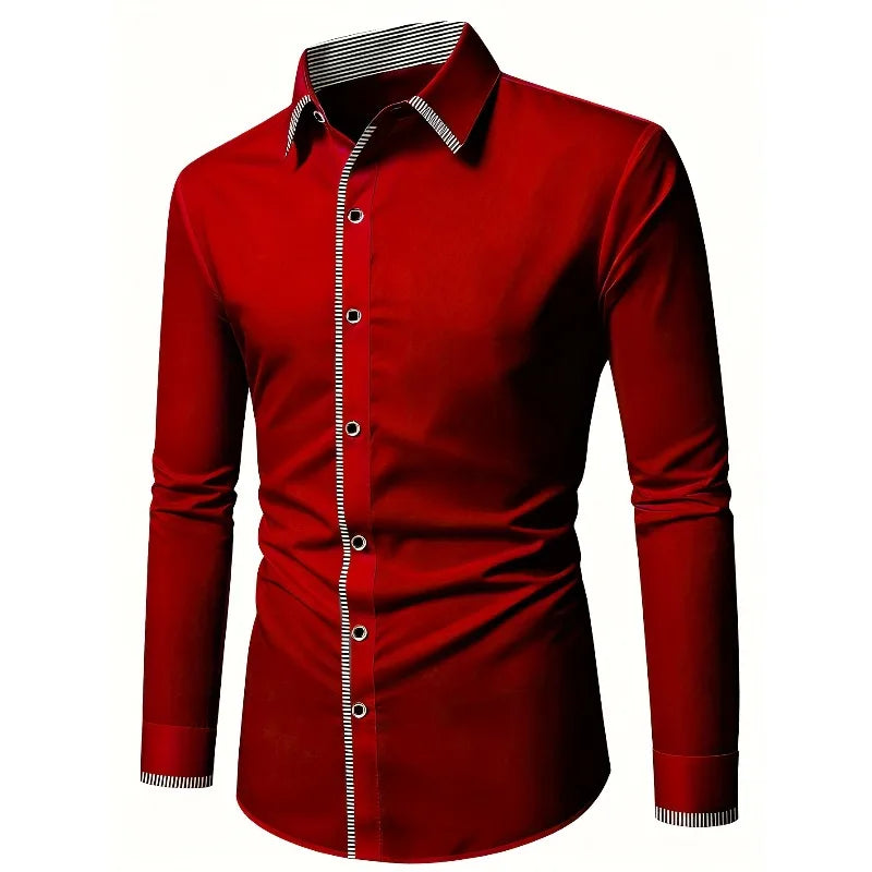 Chemise homme patchwork manches longues – CLEVI Paris