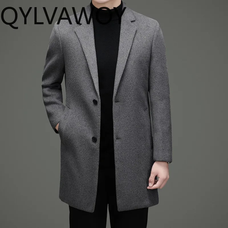 Manteau homme en laine à doublure amovible – CLEVI Paris