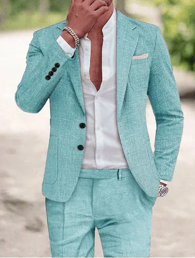 Costume Homme Lin Été 2 Pièces – CLEVI Paris