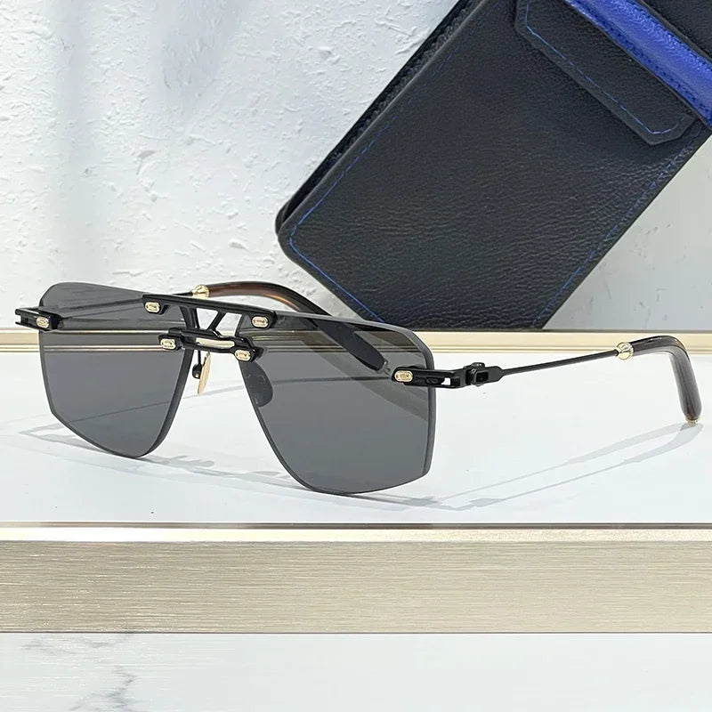 Lunettes de Soleil Sans Monture Alliage UV400 Unisexe – CLEVI Paris